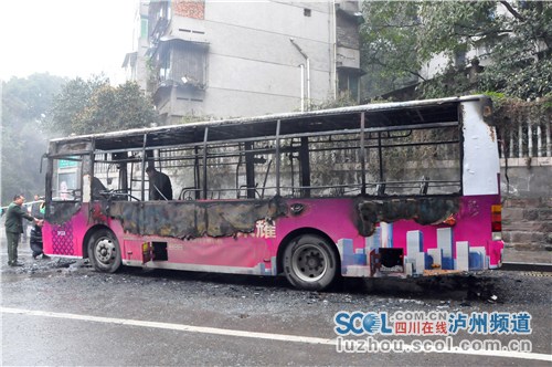 四川泸州一公交车自燃乘客撤离及时无人受伤