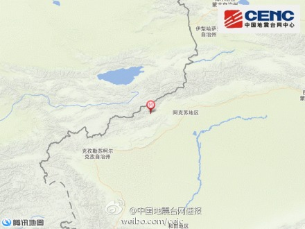 新疆阿合奇县发生3.6级地震震源深度7千米