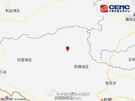 西藏双湖县发生3.5级地震震源深度9千米(图)