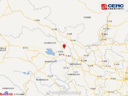 青海海北州门源县发生3.1级地震震源深度10千米