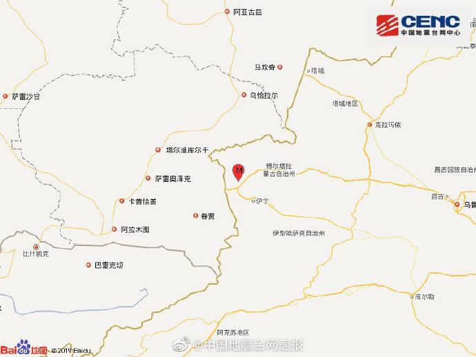 新疆伊犁州霍城县发生5.0级地震震源深度15千米