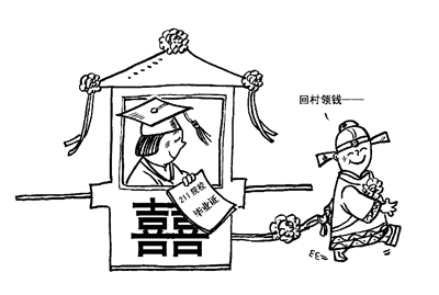 老姚说画:带着你的嫁妆,带着你的文凭,嫁到村里来.