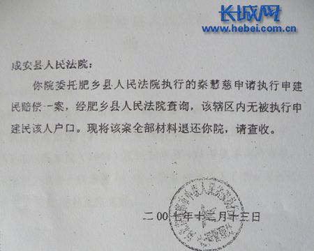 河北成安判决怪现象:结案后被告竟成"查无此人"——中新网