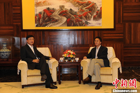 中国驻尼泊尔大使杨厚兰会见中新社社长刘北宪