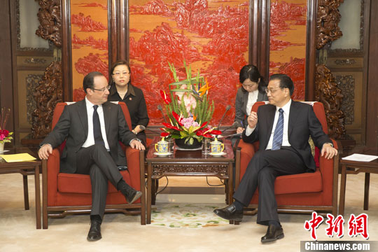 李克强会见法国总统奥朗德(2)