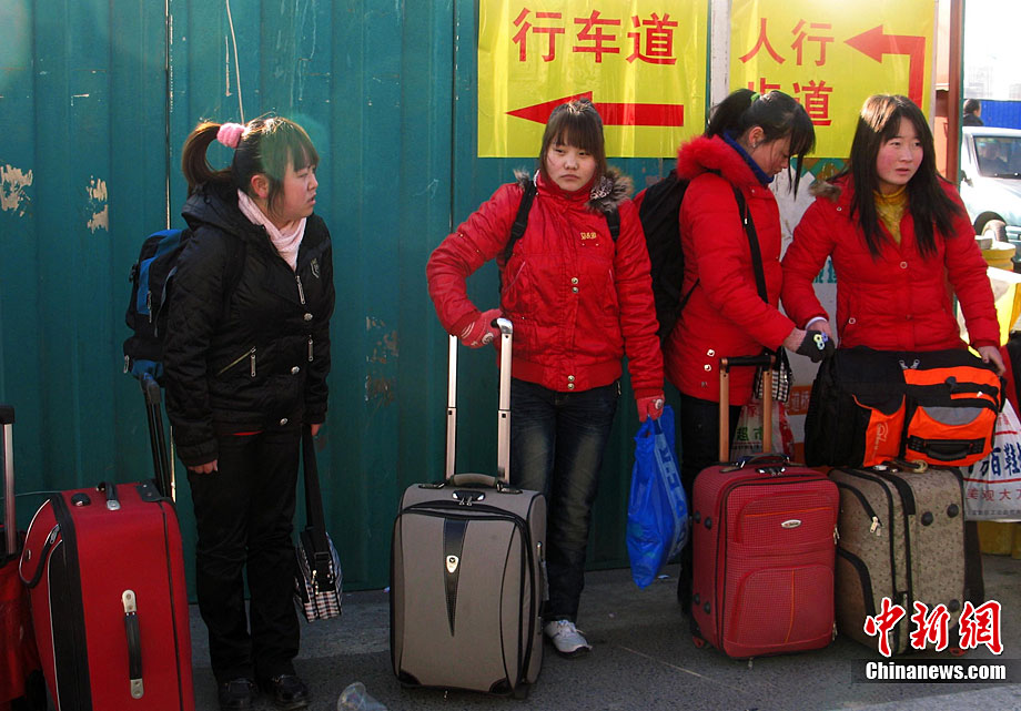 春运新莞人乘坐专列返乡过年