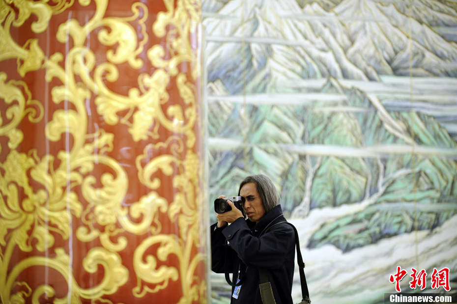 北京京西宾馆迎接全国人大代表团