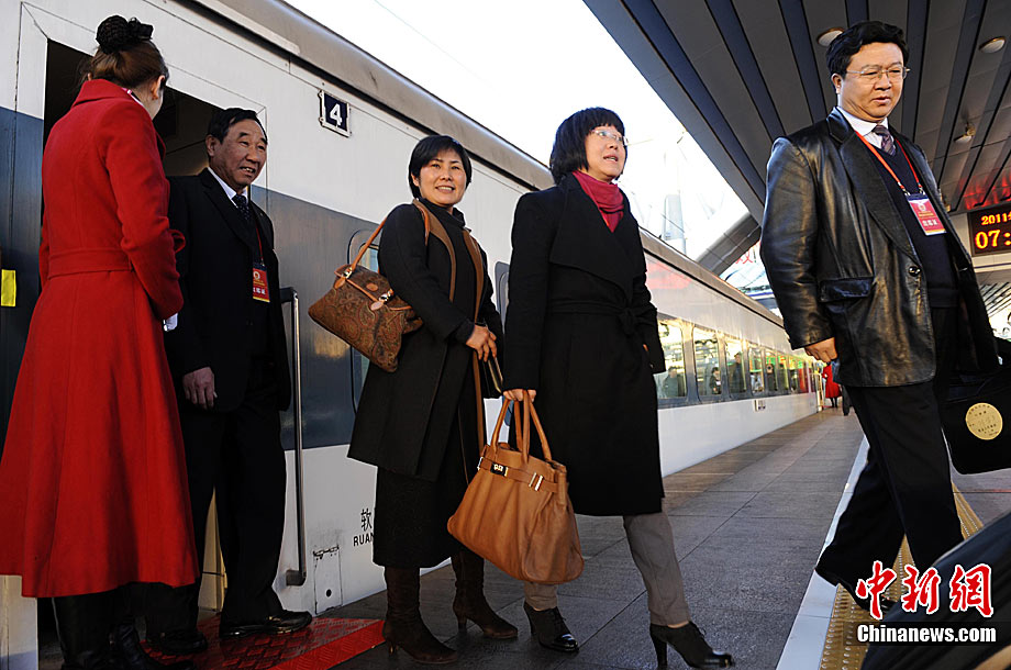 北京京西宾馆迎接全国人大代表团