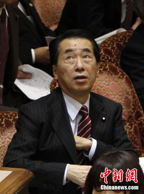 东京上议院委员会会议现场 首相菅直人感受到震感