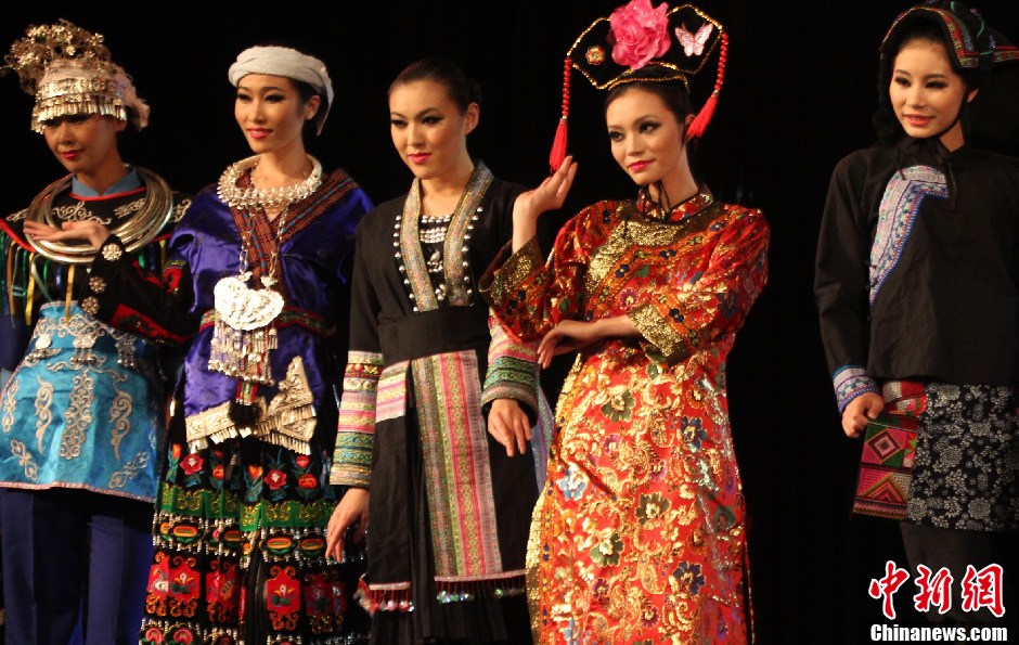 新丝路名模演绎中国少数民族设计大赛精美作品-中新网