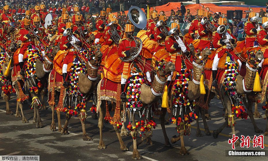 印度举行“共和国日”阅兵最后彩排