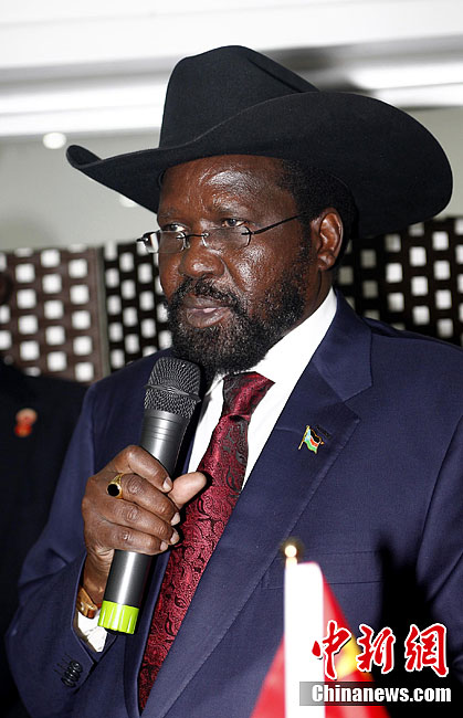 南苏丹总统基尔出席南苏丹驻华使馆开馆仪式