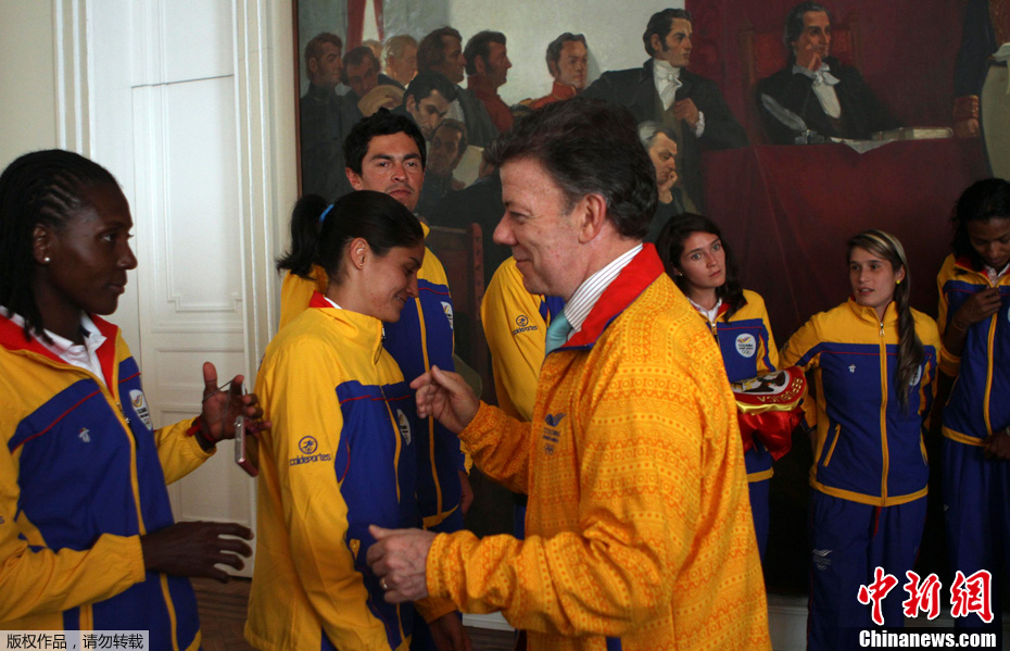 哥伦比亚总统为本国奥运代表团壮行