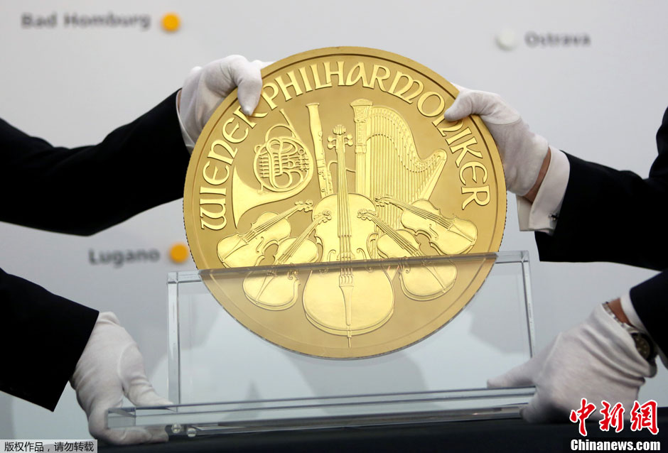 欧洲最大金币“大菲尔”在德国汉堡展出