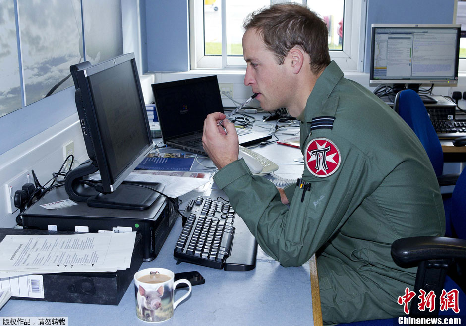 英国威廉王子空军基地照公布疑泄机密