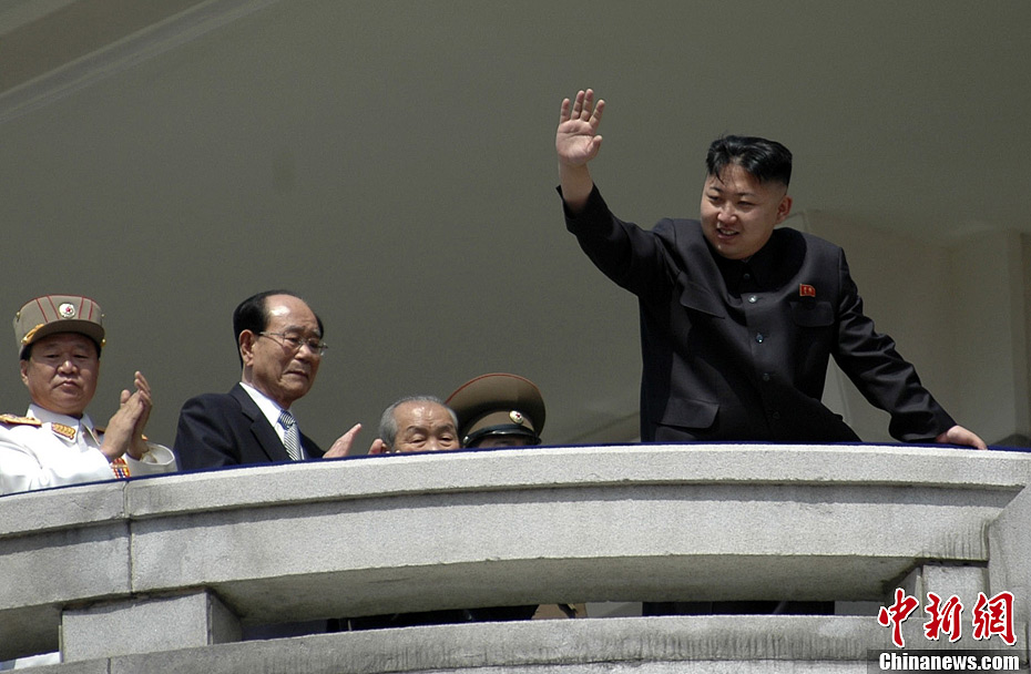 中新社2012图片精选朝鲜领导人金正恩公开演讲