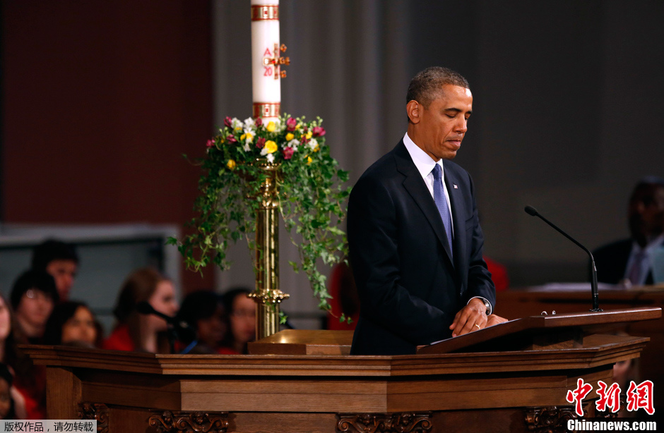 奥巴马向波士顿爆炸案遇难者表示哀悼 