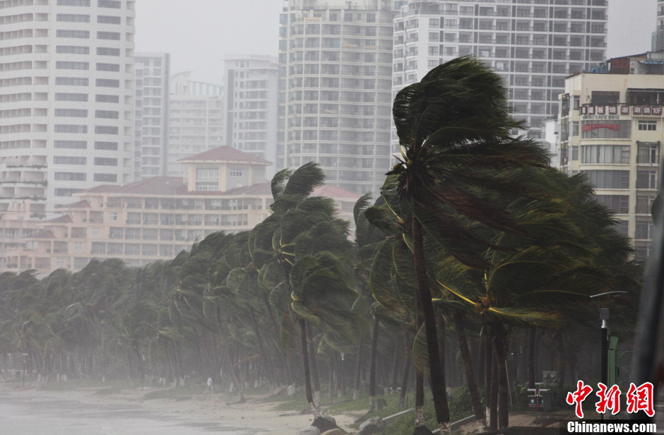 热带风暴贝碧嘉登陆海南带来强风雨