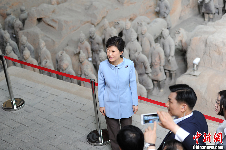 韩国总统朴槿惠访问西安