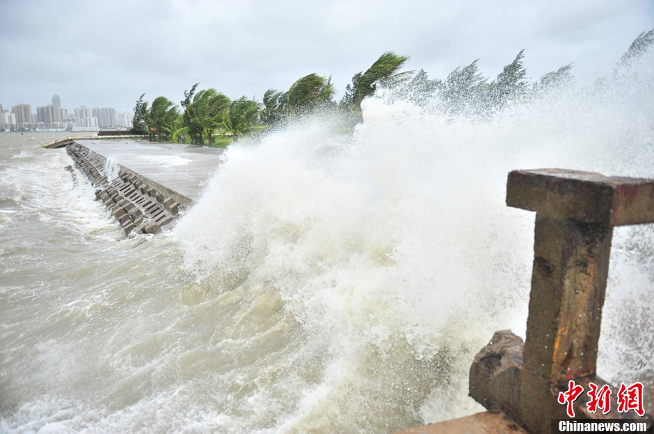 飞燕肆虐海南掀起狂风巨浪