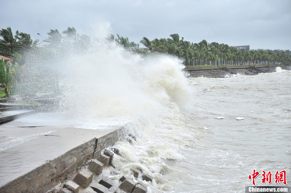 飞燕肆虐海南掀起狂风巨浪