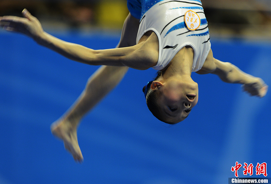 湖南小将商春松赢得体操全能双冠军之一