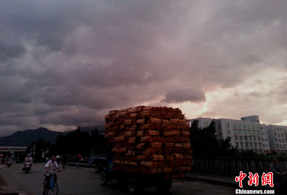 受超强台风 天兔 影响福州上空乌云压境 中新网 受超强台风 天兔 影响福州上空乌云压境 中新网