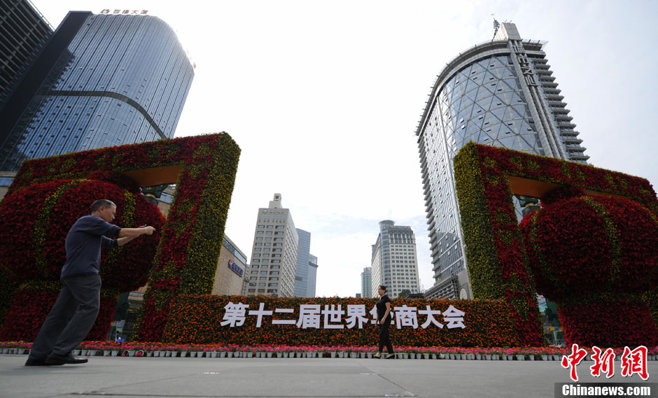 第十二届世界华商大会成都开幕 万盆鲜花迎盛会