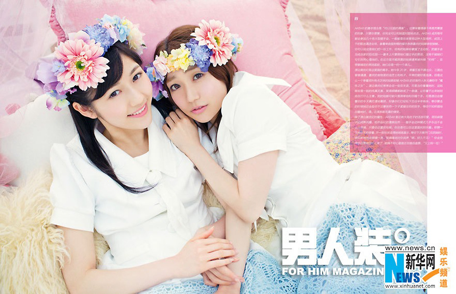 日本少女天团akb48比基尼秀鲜花裹身甜美可人
