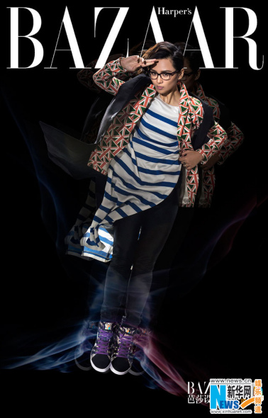 胡杏儿黄宗泽领衔芭莎专刊朋克摇滚姿态百变