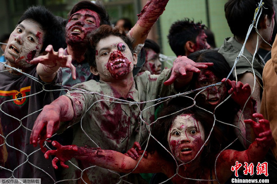 一周国际图片新闻精粹1028113行尸走肉