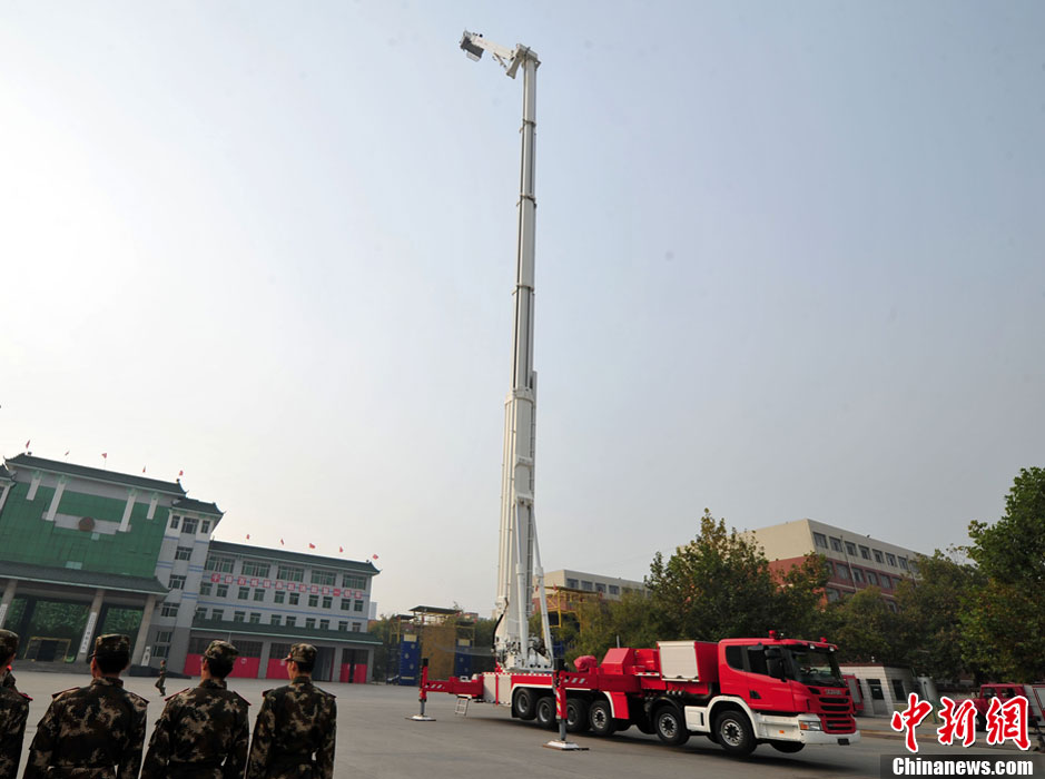 石家庄购置101米曲臂登高消防车 国内最高世界第二