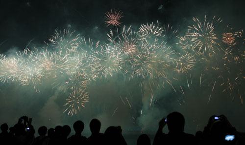 组图台北花博会25日晚闭幕烟火划下耀眼句点