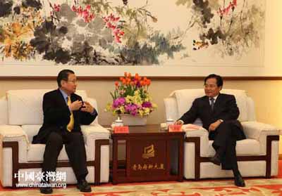 青岛市委副书记会见台湾冠捷集团总裁宣建生