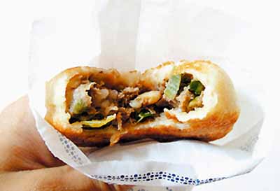 苗栗“一口香”馅饼用葱不手软(图)