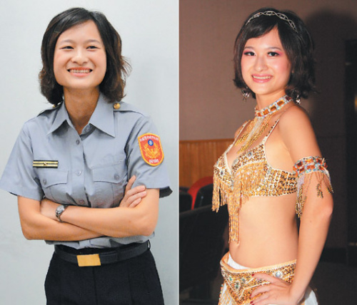 台湾“辣女警”变身肚皮舞娘义演吁民众献爱心