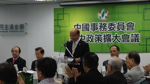 苏贞昌:民进党不必和国民党竞争北京的支持