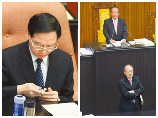 绿营阻挠让议事瘫痪江宜桦王金平互当“空气”