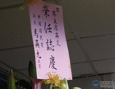 马英九“未卜先知”送花篮贺蔡英文当选民进党主席