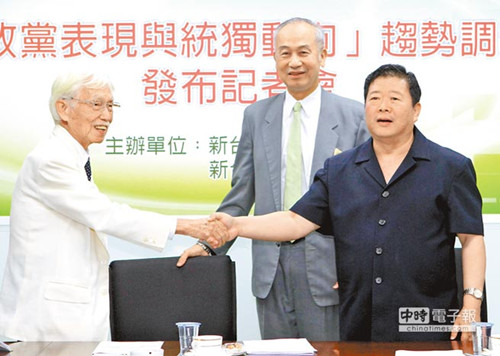 孙亚夫访绿营智库互送香烟串起“善意橄榄枝”