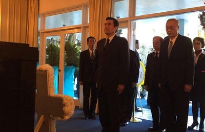 蒋经国逝世27周年马英九及吴敦义赴墓园祭拜(图)