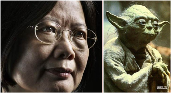 蔡英文《时代》封面照被指像尤达幕僚送尤达杯