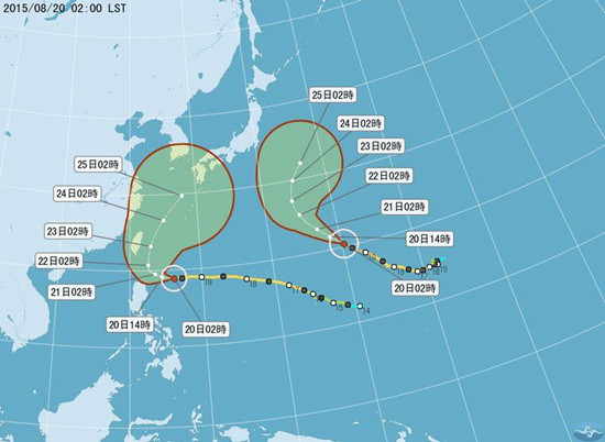 台风“天鹅”准备北转台湾预计傍晚前发海警