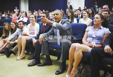 白宫暂停工作?总统奥巴马带头看美国队比赛(图)