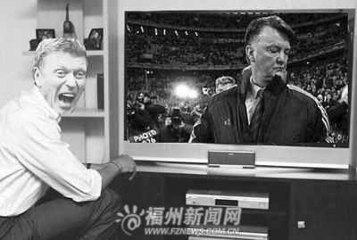 范加尔同期战绩竟不如莫耶斯遭到球迷恶搞(图)