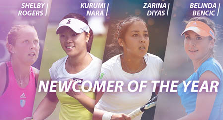 WTA2014年度最佳新秀候选名单：日本球手入围