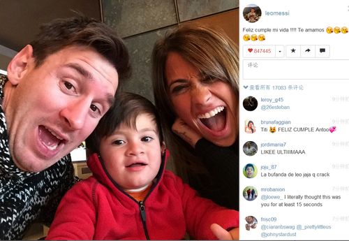 梅西再为妻子安东内拉庆生:生日快乐,我爱你(图)
