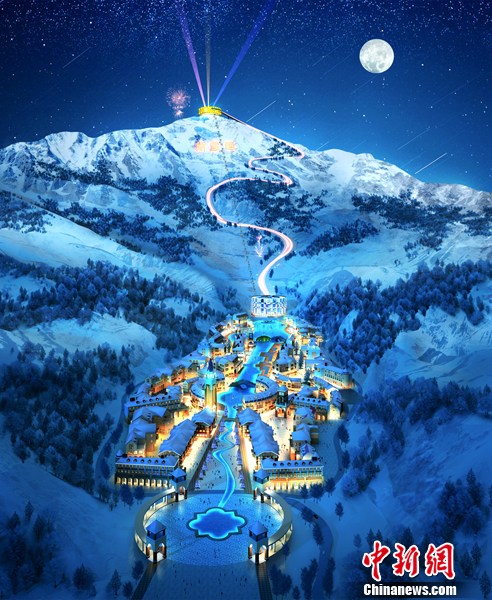 新雪国800米雪道举办登山赛斥资亿元购置直升机