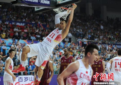 男篮亚锦赛:中国队89-65大胜卡塔尔获得6连胜