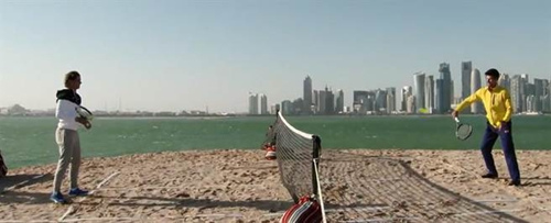 小德纳达尔PK“沙滩网球”场地简陋不乏欢乐(图)